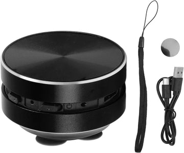 Yunseity Bluetooth Bone Conduction Speaker, Stereo Bass Sound Portable Speaker, Built in Mic Mini Music Player with Suction Cup for Home Outdoor Travel (Black)